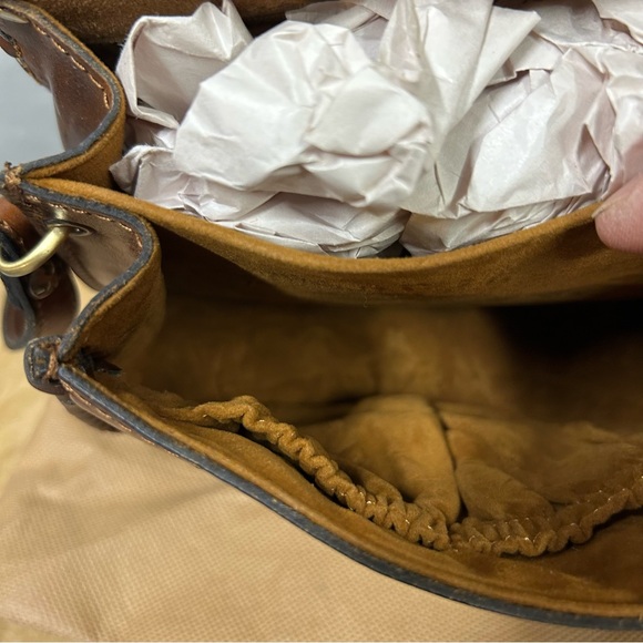 NWT Patricia Nash Leather Finch Sherpa Crossbody Bag with dust bag - Picture 7 of 12